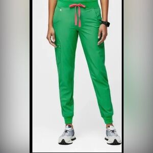 FIGS Scrubs High Waisted Zamora™ FREEx™ Joggers Safety Green XL